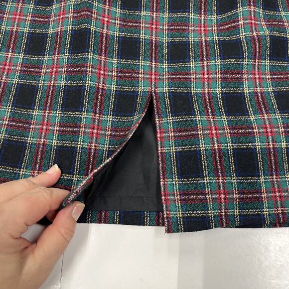 Vintage Pendleton Black Stewart Tartan 100% Wool Skirt Women 10 Petite Academia - Picture 9 of 10